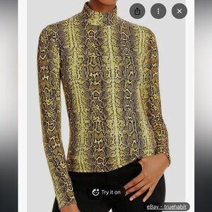 FORE snake print Long Sleeve Top